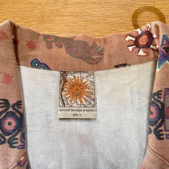 Chico's Design Vintage Blazer Cardigan Jacket — Women's 1 – Tribal Aztec Print - Picture 3 of 6